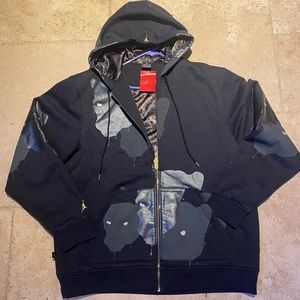 Michael Jordan Hoodie Zip lined Men’s with front pockets XXL NWT Gold detailing